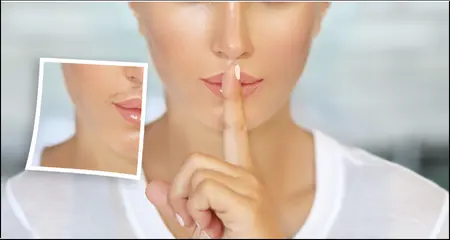 laser hair removal treatment- before - after facial hairs